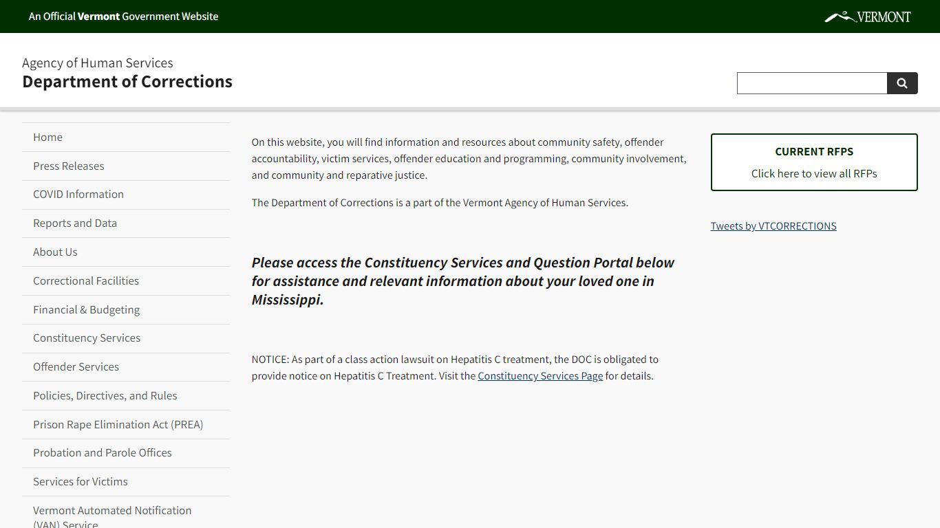Home | Department of Corrections